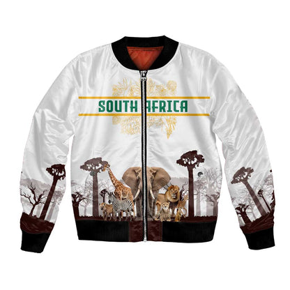 South Africa Wildlife Pride Bomber Jacket Big Five Animals