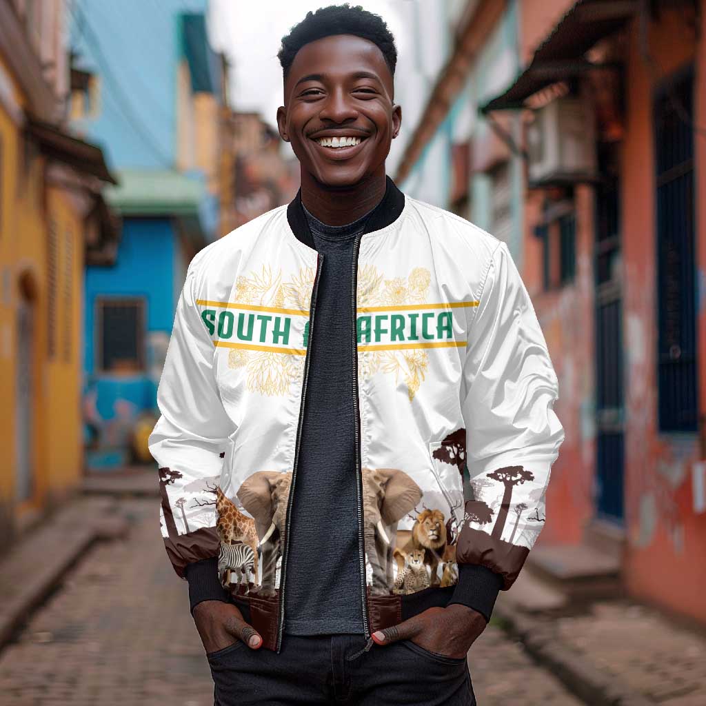 South Africa Wildlife Pride Bomber Jacket Big Five Animals