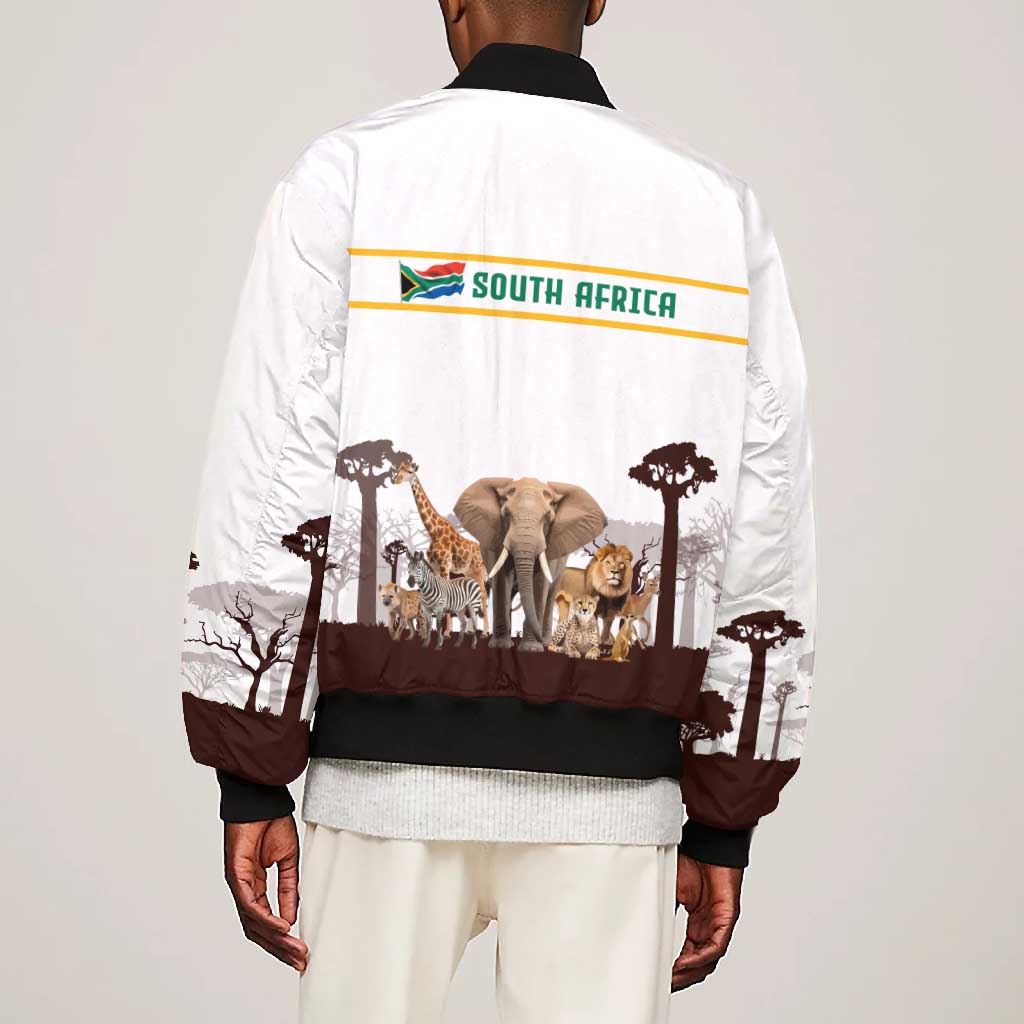 South Africa Wildlife Pride Bomber Jacket Big Five Animals