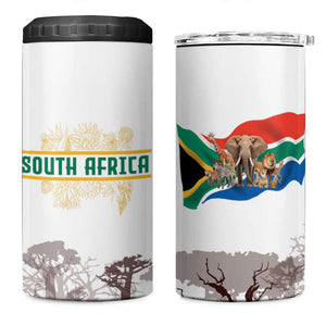 South Africa Wildlife Pride 4 in 1 Can Cooler Tumbler Big Five Animals