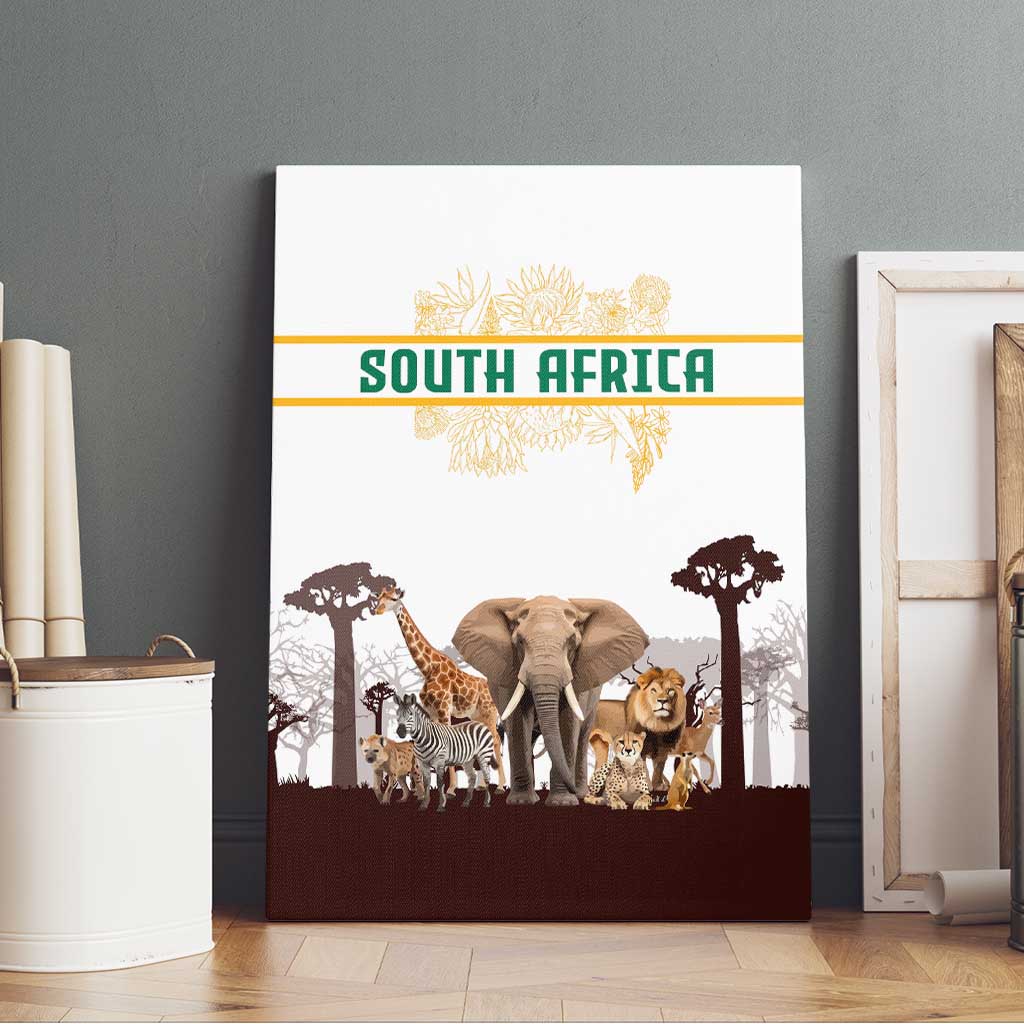 South Africa Wildlife Pride Canvas Wall Art Big Five Animals
