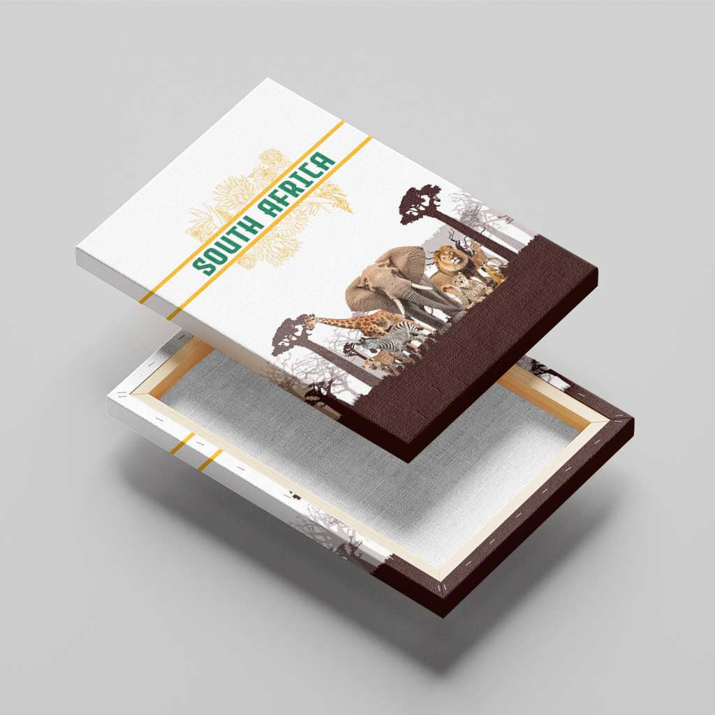 South Africa Wildlife Pride Canvas Wall Art Big Five Animals