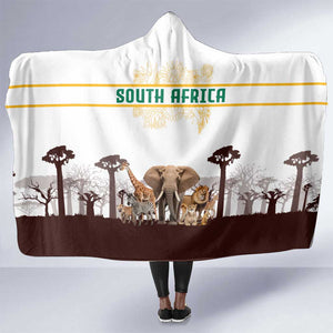 South Africa Wildlife Pride Hooded Blanket Big Five Animals