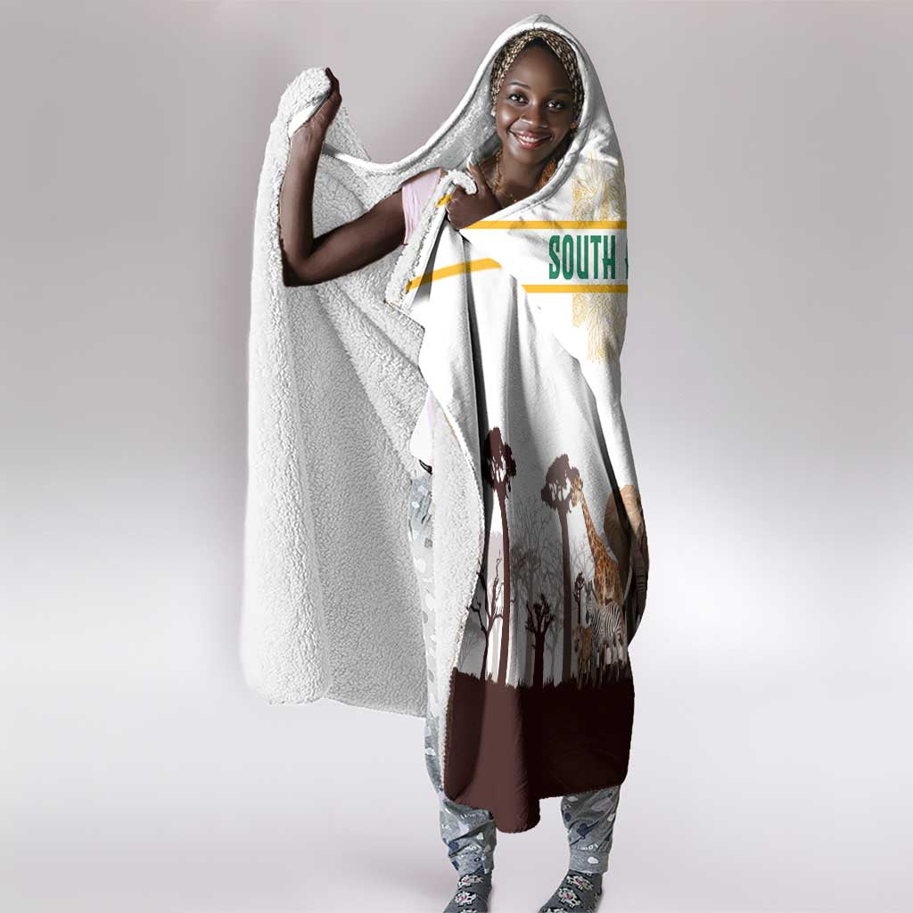 South Africa Wildlife Pride Hooded Blanket Big Five Animals