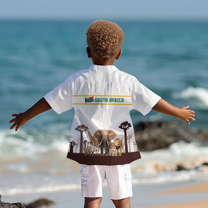 South Africa Wildlife Pride Kid Hawaiian Shirt Big Five Animals