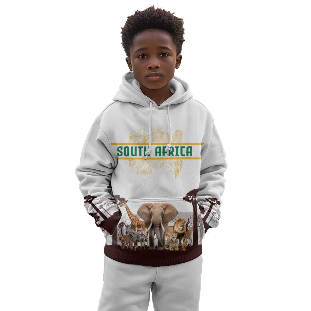South Africa Wildlife Pride Kid Hoodie Big Five Animals