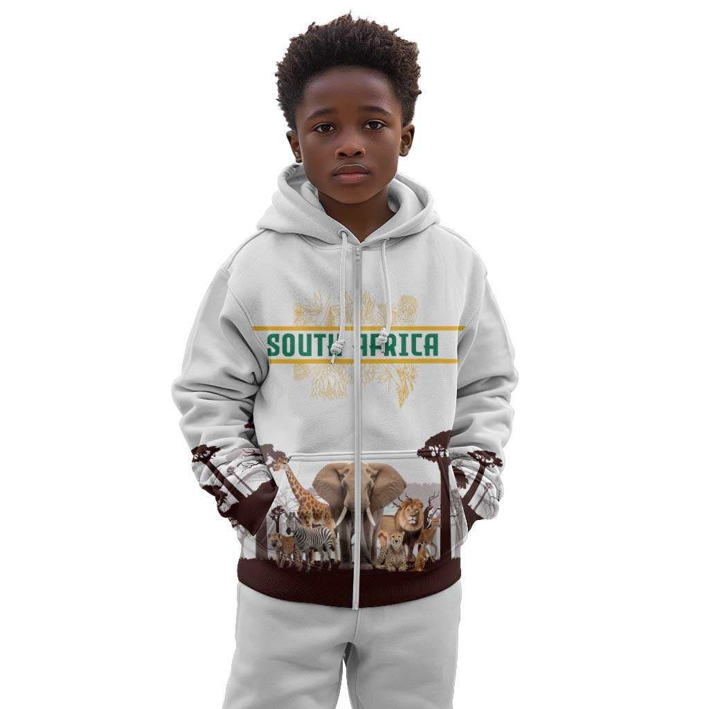 South Africa Wildlife Pride Kid Hoodie Big Five Animals