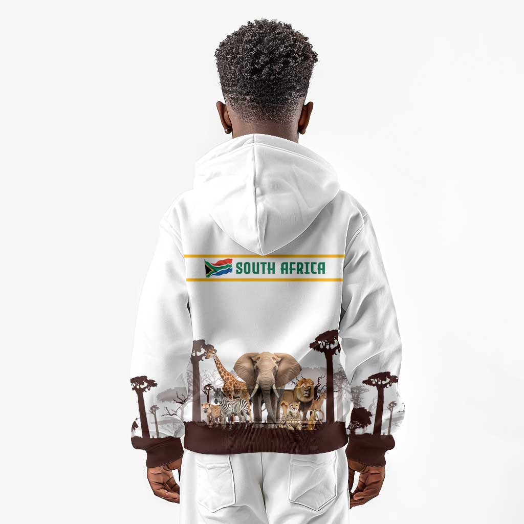 South Africa Wildlife Pride Kid Hoodie Big Five Animals