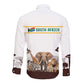 South Africa Wildlife Pride Long Sleeve Button Shirt Big Five Animals