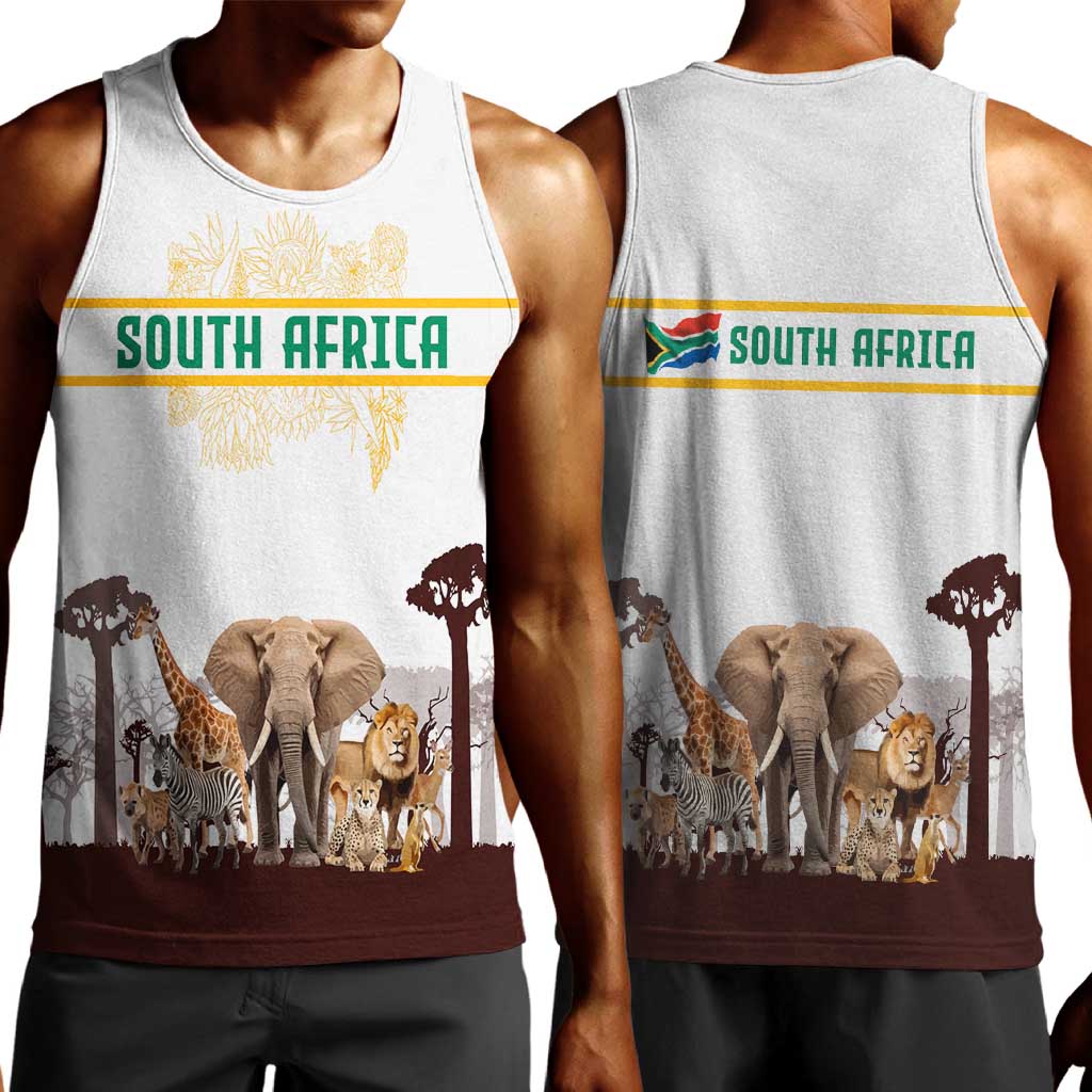 South Africa Wildlife Pride Men Tank Top Big Five Animals
