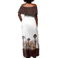 South Africa Wildlife Pride Off Shoulder Maxi Dress Big Five Animals
