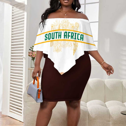 South Africa Wildlife Pride Off Shoulder Short Dress Big Five Animals