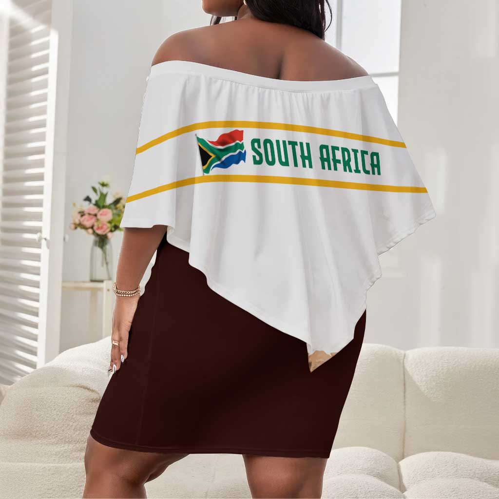 South Africa Wildlife Pride Off Shoulder Short Dress Big Five Animals