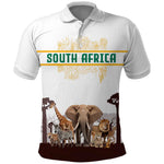South Africa Wildlife Pride Polo Shirt Big Five Animals