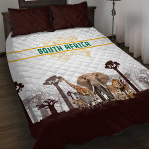 South Africa Wildlife Pride Quilt Bed Set Big Five Animals