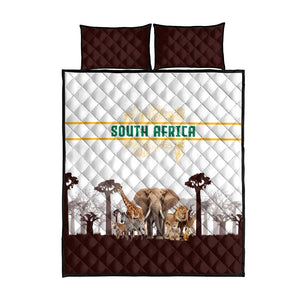 South Africa Wildlife Pride Quilt Bed Set Big Five Animals