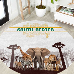 South Africa Wildlife Pride Round Carpet Big Five Animals