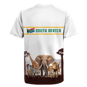 South Africa Wildlife Pride Rugby Jersey Big Five Animals
