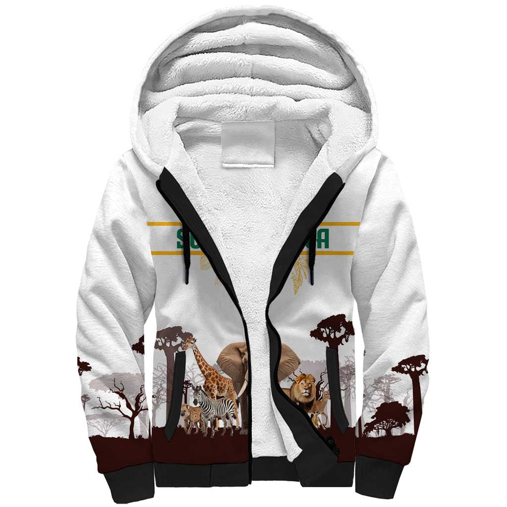 South Africa Wildlife Pride Sherpa Hoodie Big Five Animals