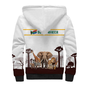 South Africa Wildlife Pride Sherpa Hoodie Big Five Animals