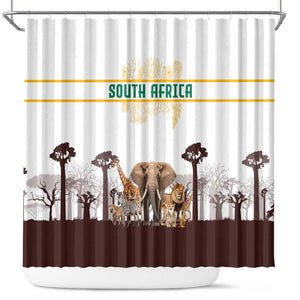 South Africa Wildlife Pride Shower Curtain Big Five Animals