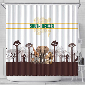 South Africa Wildlife Pride Shower Curtain Big Five Animals