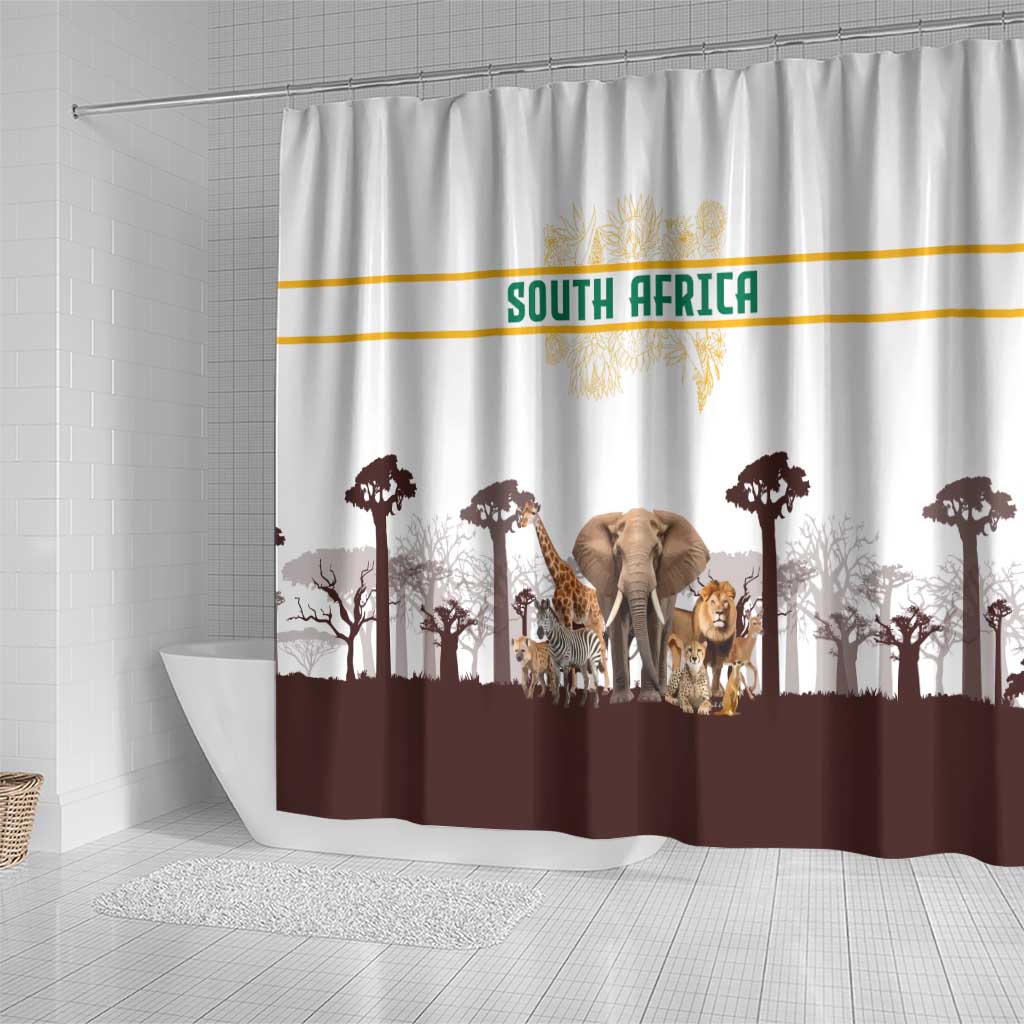 South Africa Wildlife Pride Shower Curtain Big Five Animals