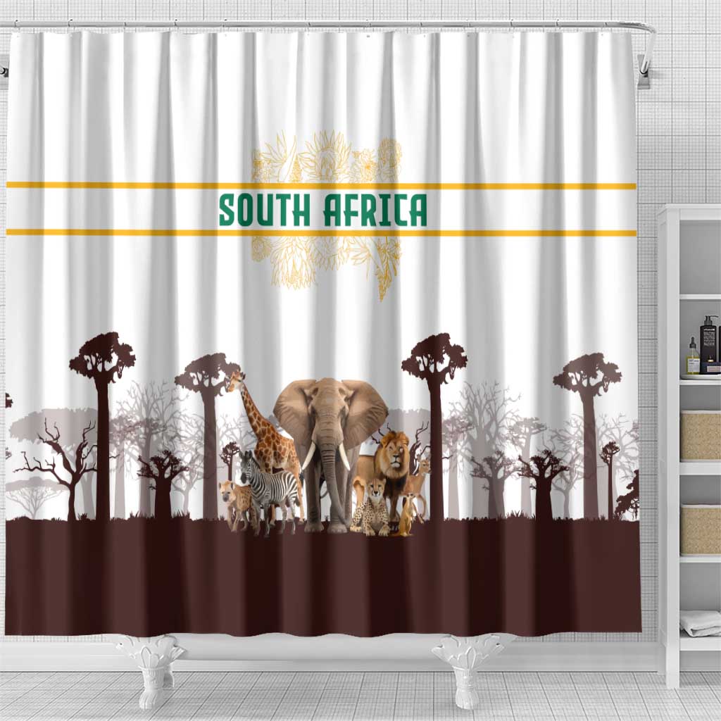 South Africa Wildlife Pride Shower Curtain Big Five Animals