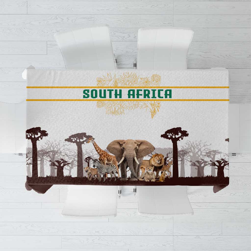 South Africa Wildlife Pride Tablecloth Big Five Animals