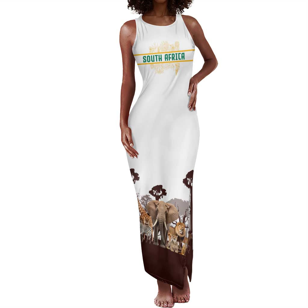 South Africa Wildlife Pride Tank Maxi Dress Big Five Animals
