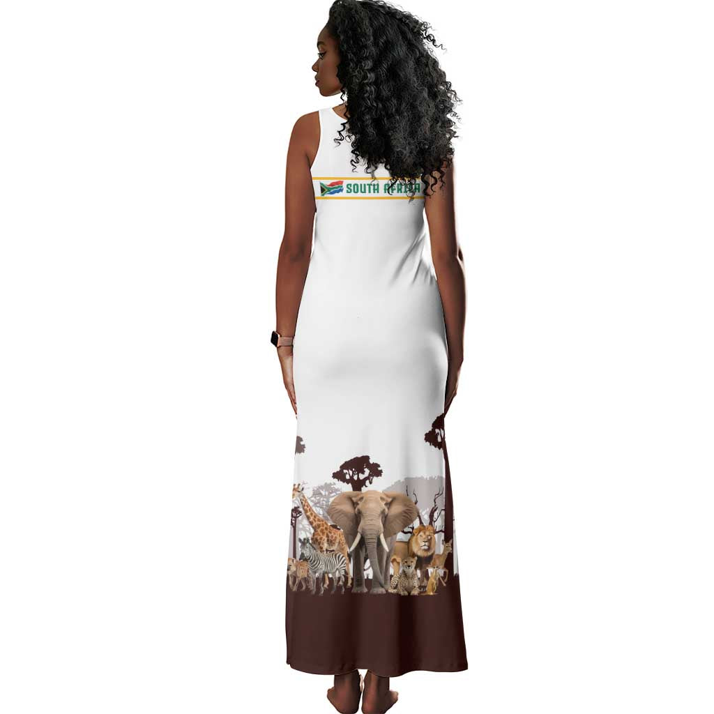 South Africa Wildlife Pride Tank Maxi Dress Big Five Animals