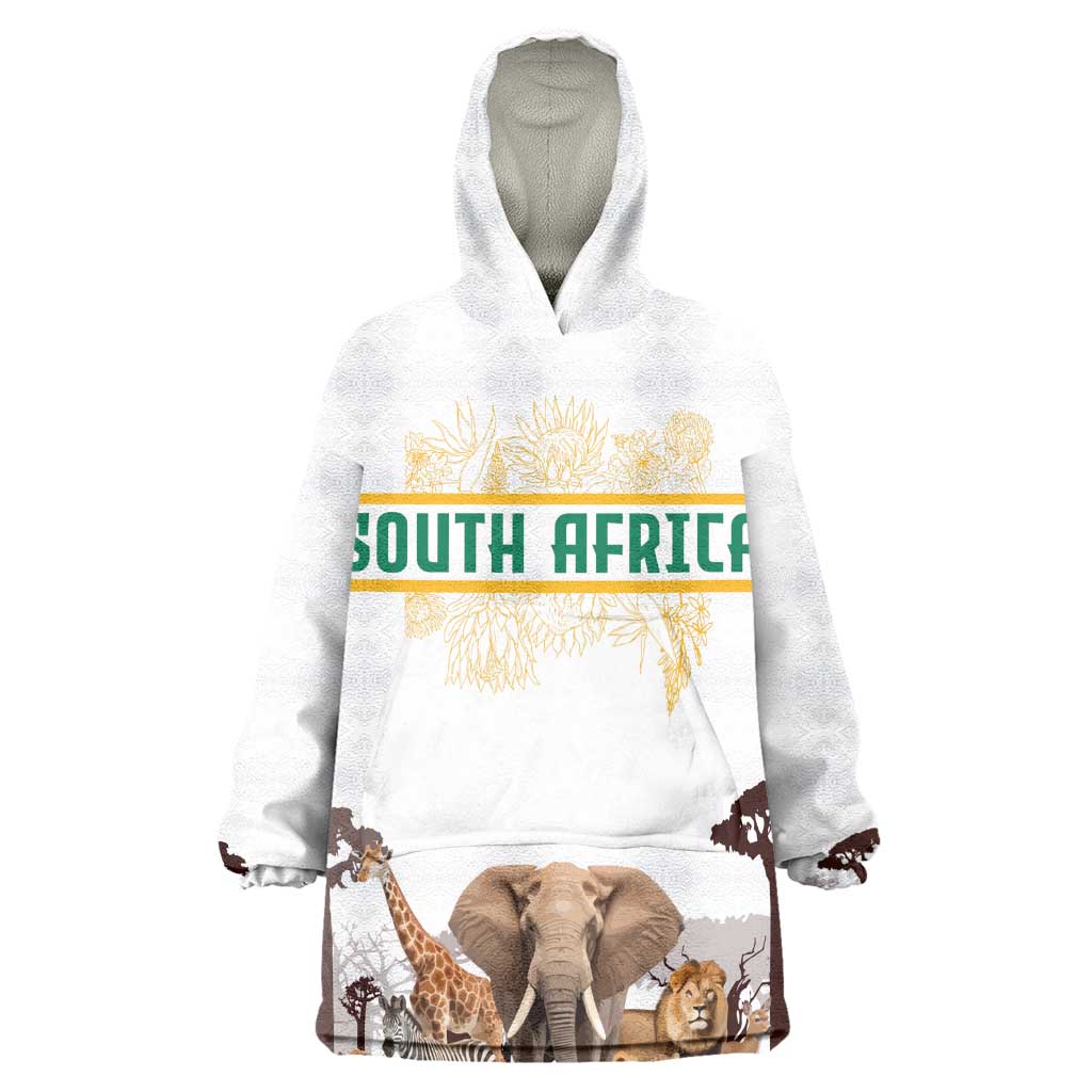 South Africa Wildlife Pride Wearable Blanket Hoodie Big Five Animals