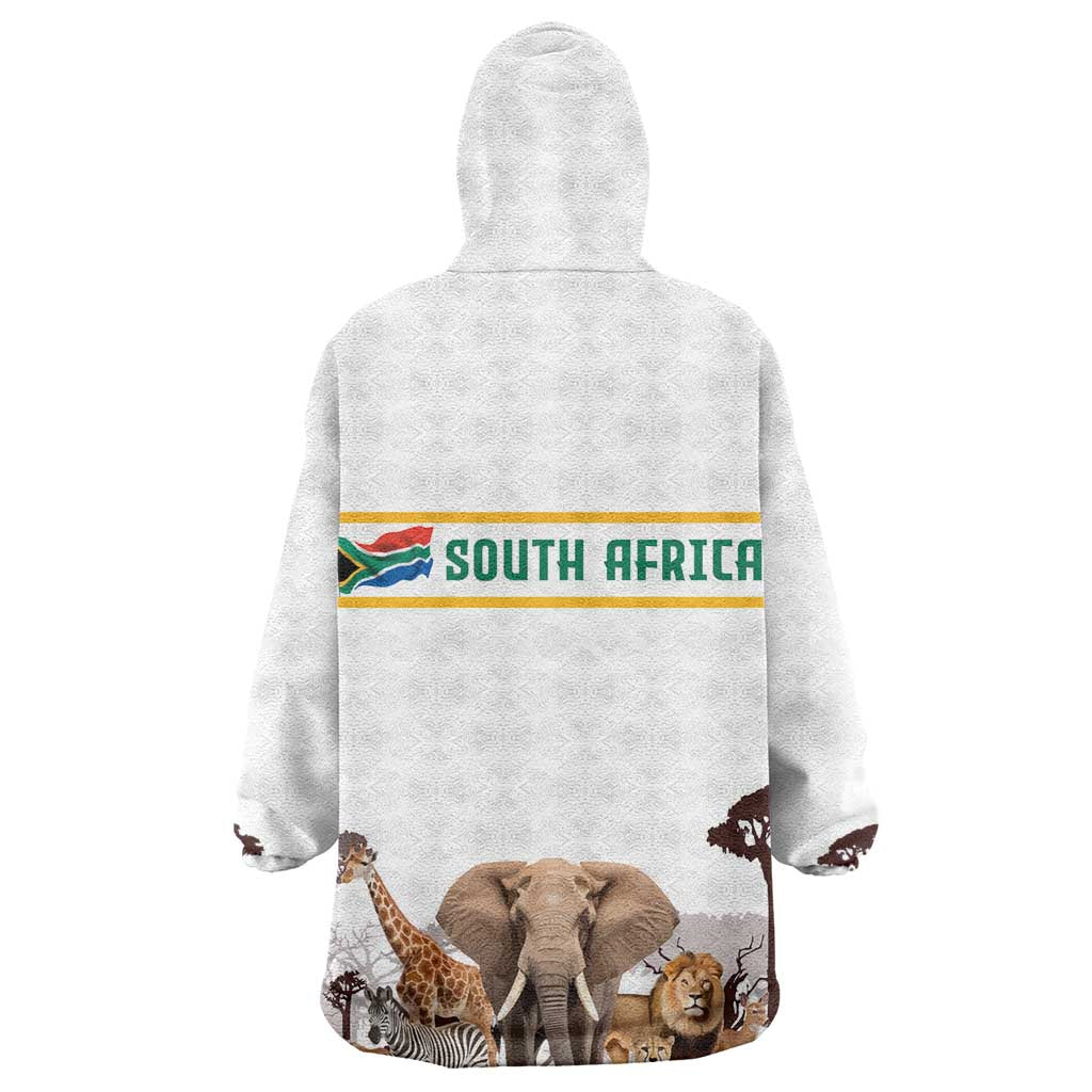 South Africa Wildlife Pride Wearable Blanket Hoodie Big Five Animals