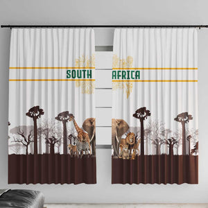 South Africa Wildlife Pride Window Curtain Big Five Animals