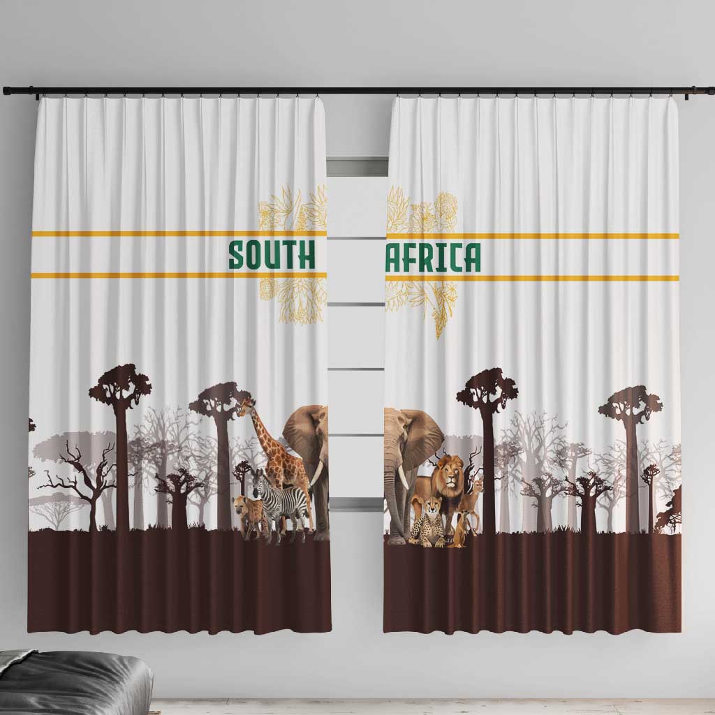 South Africa Wildlife Pride Window Curtain Big Five Animals