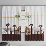 South Africa Wildlife Pride Window Curtain Big Five Animals