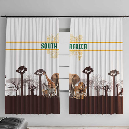 South Africa Wildlife Pride Window Curtain Big Five Animals