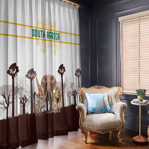 South Africa Wildlife Pride Window Curtain Big Five Animals
