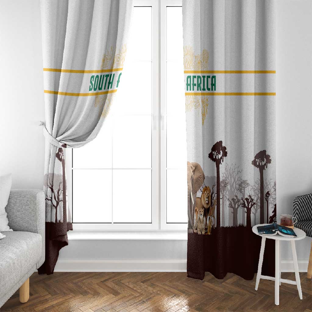 South Africa Wildlife Pride Window Curtain Big Five Animals