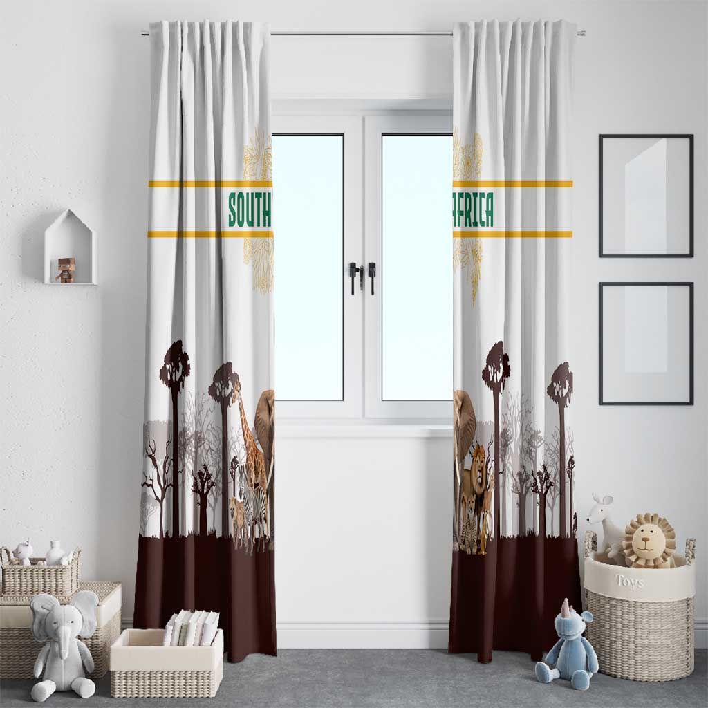 South Africa Wildlife Pride Window Curtain Big Five Animals