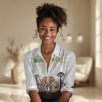 South Africa Wildlife Pride Women Casual Shirt Big Five Animals