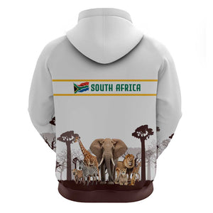 South Africa Wildlife Pride Zip Hoodie Big Five Animals