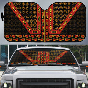 Cameroon Toghu Heritage Auto Sun Shade Traditional Bamenda Pattern In African