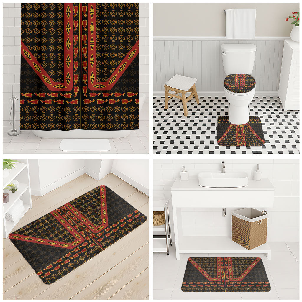 Cameroon Toghu Heritage Bathroom Set Traditional Bamenda Pattern In African
