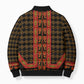 Cameroon Toghu Heritage Bomber Puffer Jacket Traditional Bamenda Pattern In African