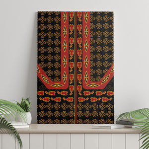 Cameroon Toghu Heritage Canvas Wall Art Traditional Bamenda Pattern In African