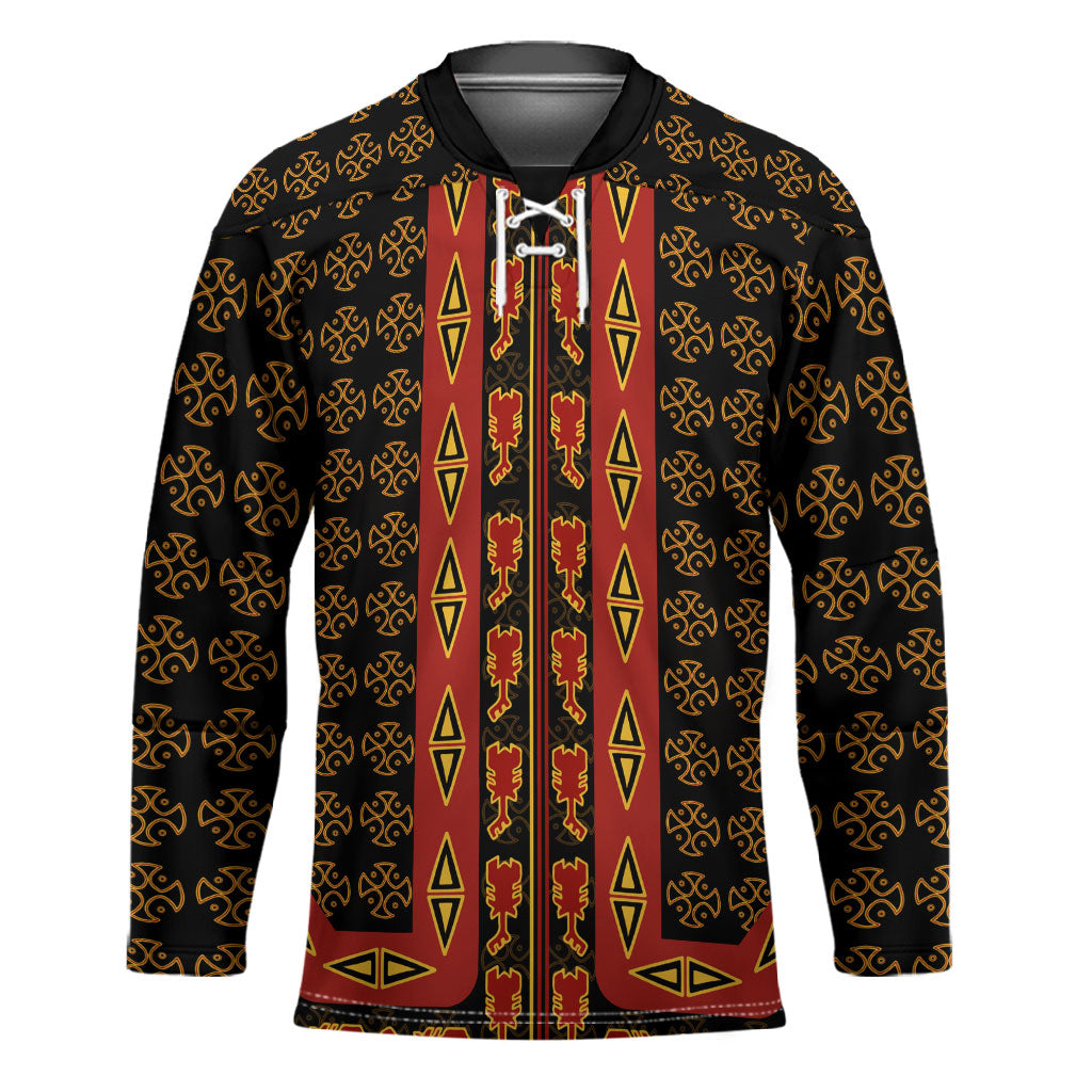 Cameroon Toghu Heritage Hockey Jersey Traditional Bamenda Pattern In African