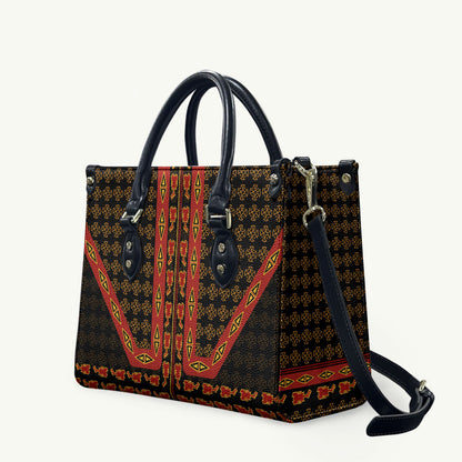 Cameroon Toghu Heritage Leather Bag Traditional Bamenda Pattern In African