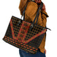 Cameroon Toghu Heritage Leather Tote Bag Traditional Bamenda Pattern In African