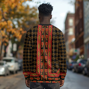 Cameroon Toghu Heritage Long Sleeve Shirt Traditional Bamenda Pattern In African
